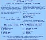 THE WAY HOME CD back cover