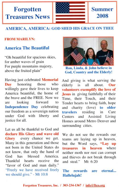 FT Newsletter 2008 Summer Page 1