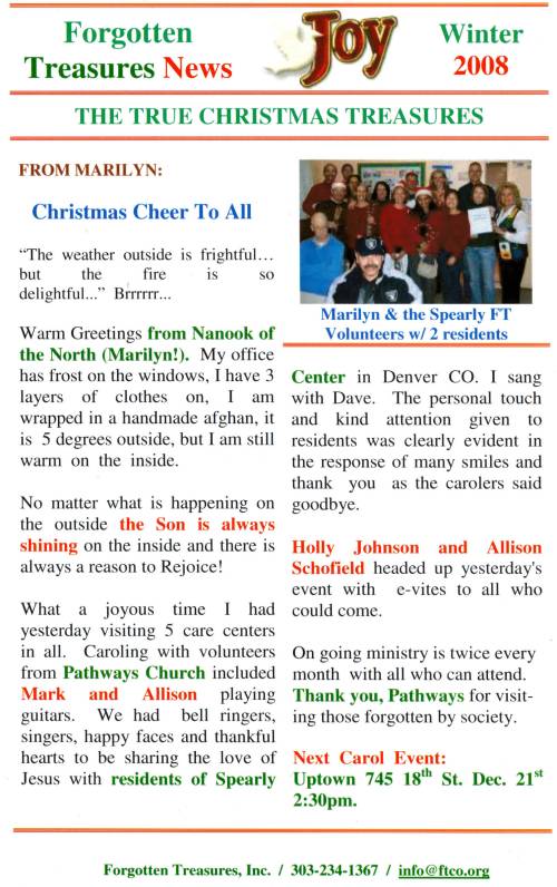 FT Newsletter 2008 Winter Page 1